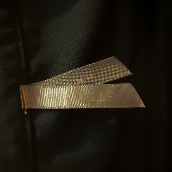 Women's Black Crepe Ruffle Sleeve Tie Up Blouse, by Stetson sz XS - Picture 4 of 4